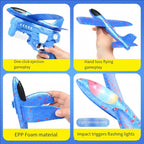 Foam Airplane Launcher Toy – Handheld Plane Blaster with Light-Up Options