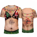 Christmas Beer Belly T-Shirt – Funny 3D Print Ugly Christmas Party Tee