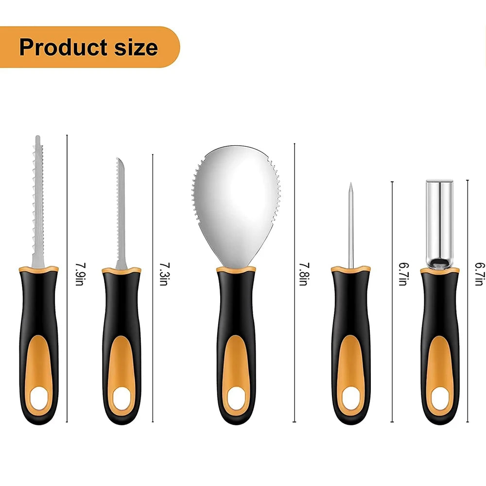 Pumpkin Carving Tool Set – 5-Piece Jack-O’-Lantern Kit 🎃