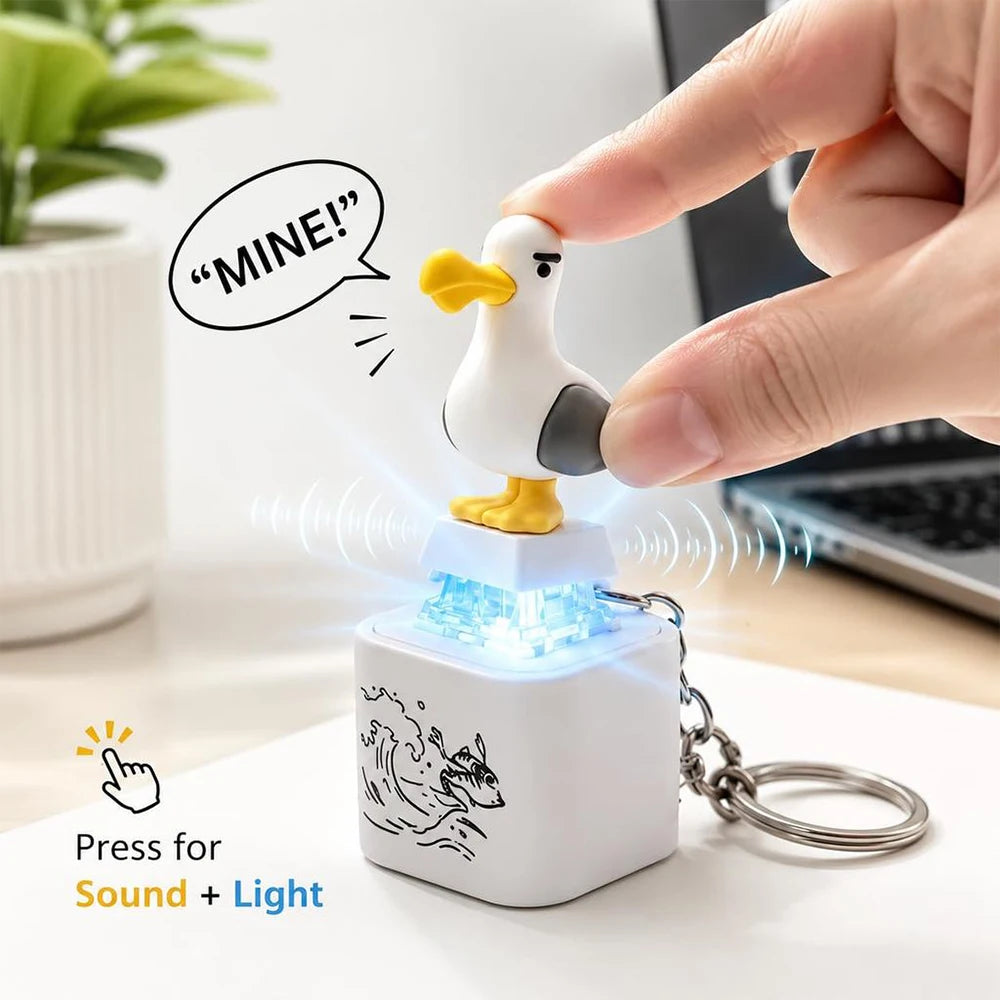Screaming Animal Keychain – Funny Sound & Light Fidget Gadget