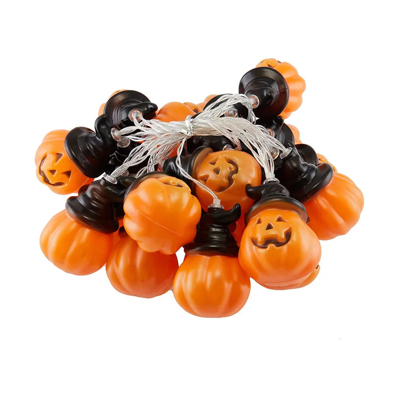 Glowing Pumpkin String Lights – Halloween Jack-O’-Lanterns 🎃