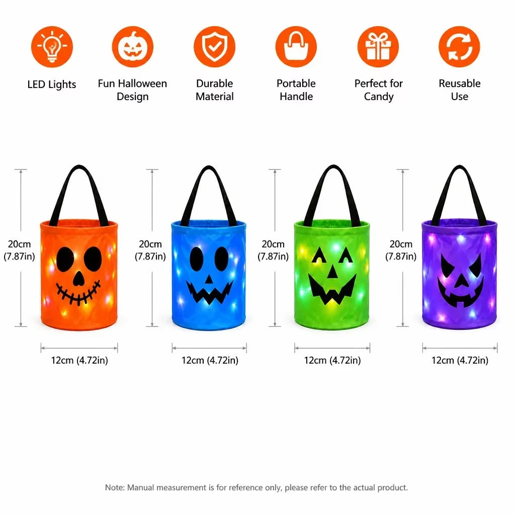 Light-Up Halloween Trick-or-Treat Candy Bucket 🎃✨