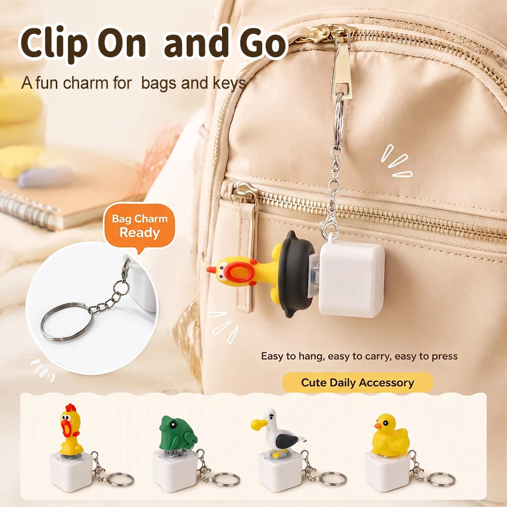 Screaming Animal Keychain – Funny Sound & Light Fidget Gadget