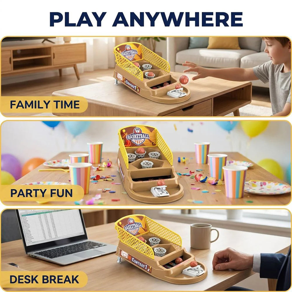 Tabletop Basketball Shooting Game Mini Finger Launcher Basketball Board Game Desktop Battle Interactive Game Halloween Christmas Thanksgiving Party Gift