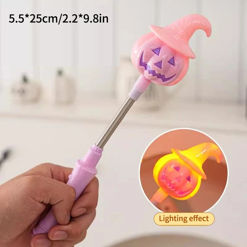 Light-Up Halloween Shaker Wands – Pumpkin, Ghost & Witch 🎃👻