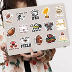 50-Piece Football Sticker Pack – Waterproof Vinyl Decals for Water Bottles, Laptops & More