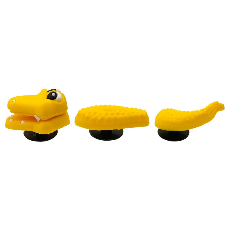 3D Dragon & Crocodile Shoe Charms – Funny Crawling Creature Clog Decorations