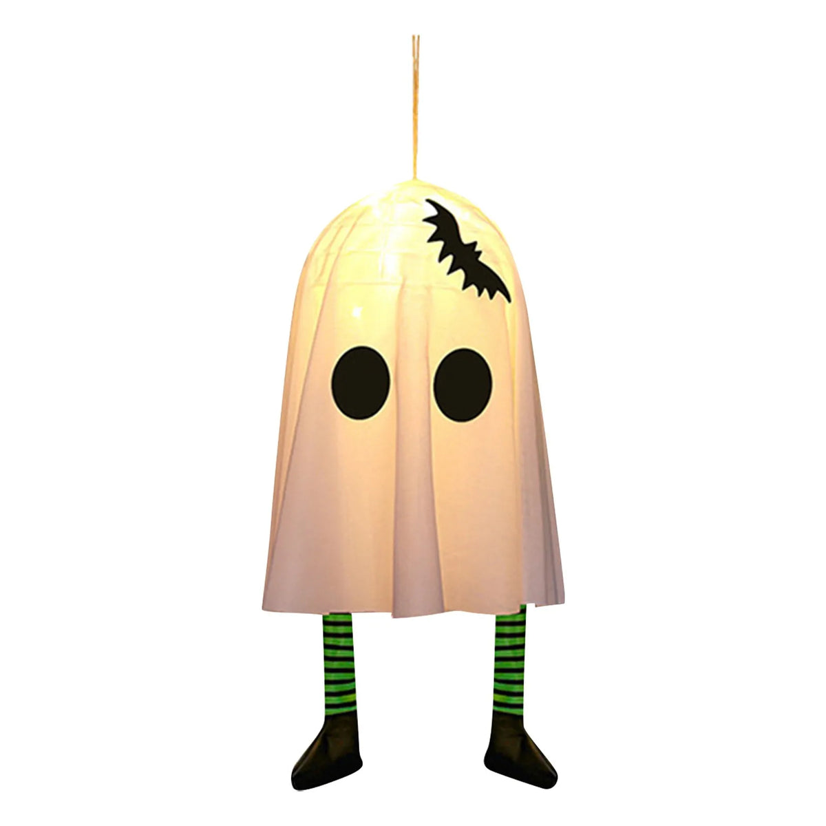 👻 Glowing Hanging Ghost with Fairy Lights – 20" Halloween Decoration
