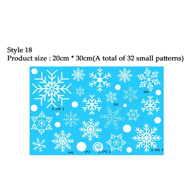 Christmas Snowflake Window Clings – Holiday Window Decorations (Multiple Designs)