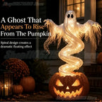 Swirling Light-Up Ghost & Pumpkin Halloween Yard Lamp 👻🎃