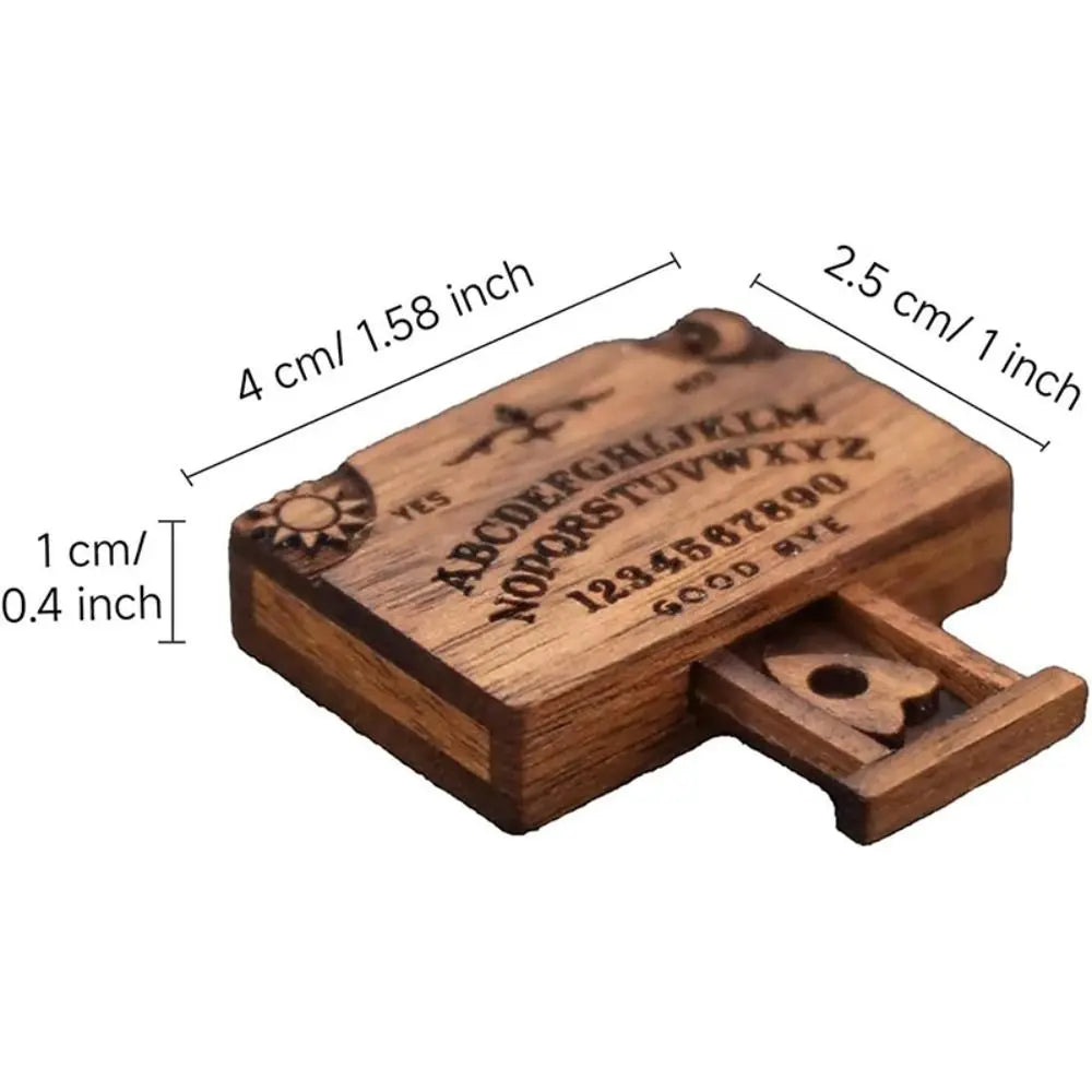 Mini Ouija Board with Hidden Drawer – Spooky Miniature Spirit Board