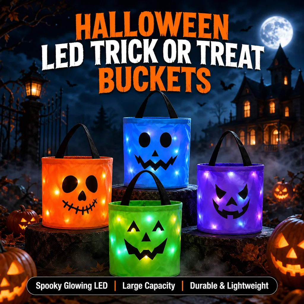 Light-Up Halloween Trick-or-Treat Candy Bucket 🎃✨