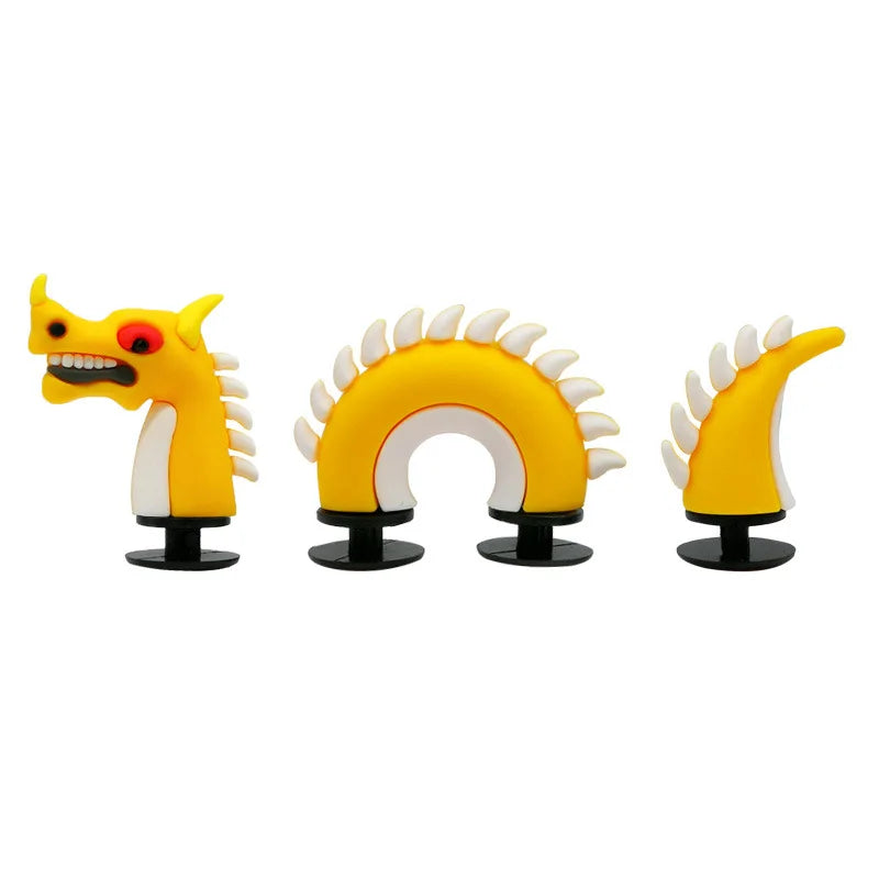 3D Dragon & Crocodile Shoe Charms – Funny Crawling Creature Clog Decorations