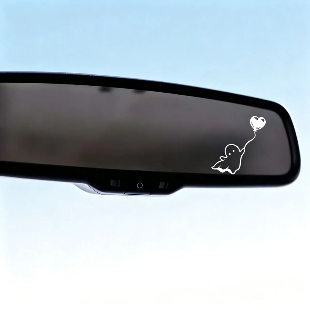 Cute Ghost & Heart Balloon Halloween Car Decal