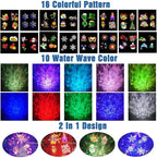 2-in-1 Halloween & Christmas Outdoor Projector Light – Moving Holiday Patterns 🎃🎄