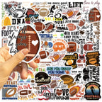 50-Piece Football Sticker Pack – Waterproof Vinyl Decals for Water Bottles, Laptops & More