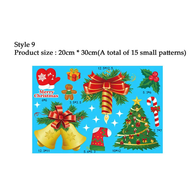 Christmas Snowflake Window Clings – Holiday Window Decorations (Multiple Designs)