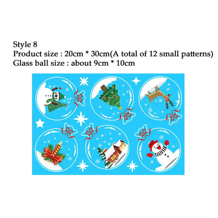 Christmas Snowflake Window Clings – Holiday Window Decorations (Multiple Designs)