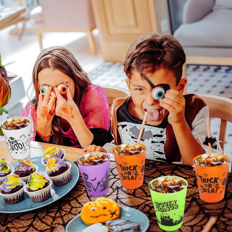 Halloween Party Cups – Spooky Plastic Drinking Cups (8, 16 or 24 Pack)