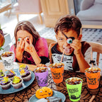 Halloween Party Cups – Spooky Plastic Drinking Cups (8, 16 or 24 Pack)