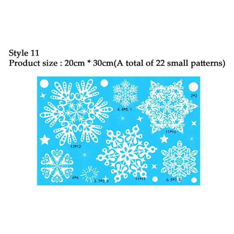 Christmas Snowflake Window Clings – Holiday Window Decorations (Multiple Designs)