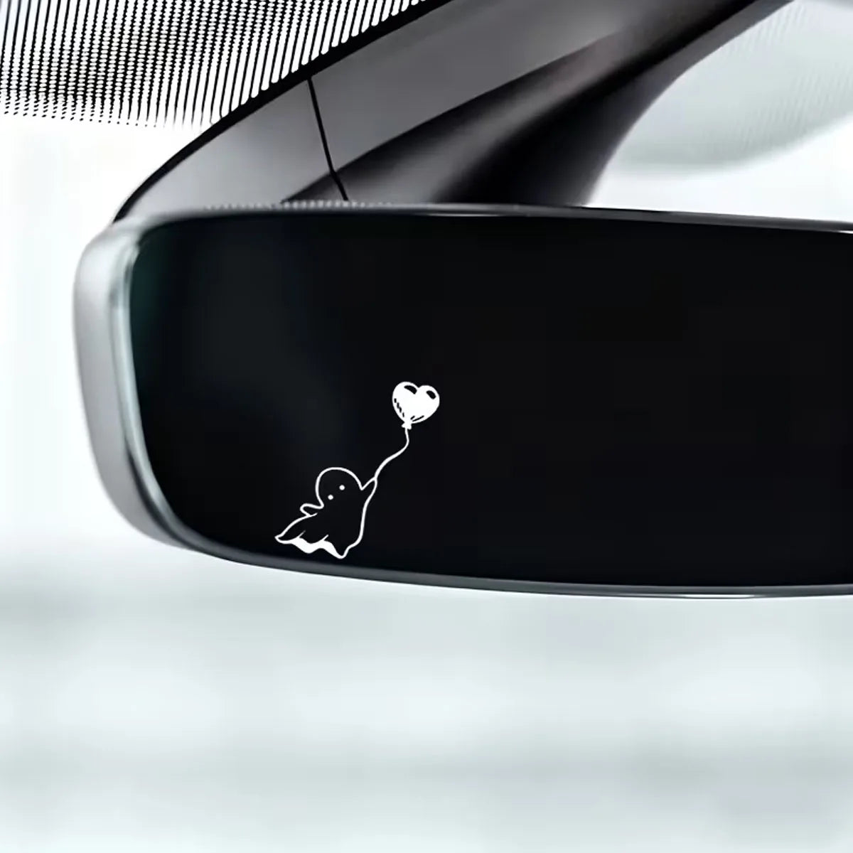 Cute Ghost & Heart Balloon Halloween Car Decal