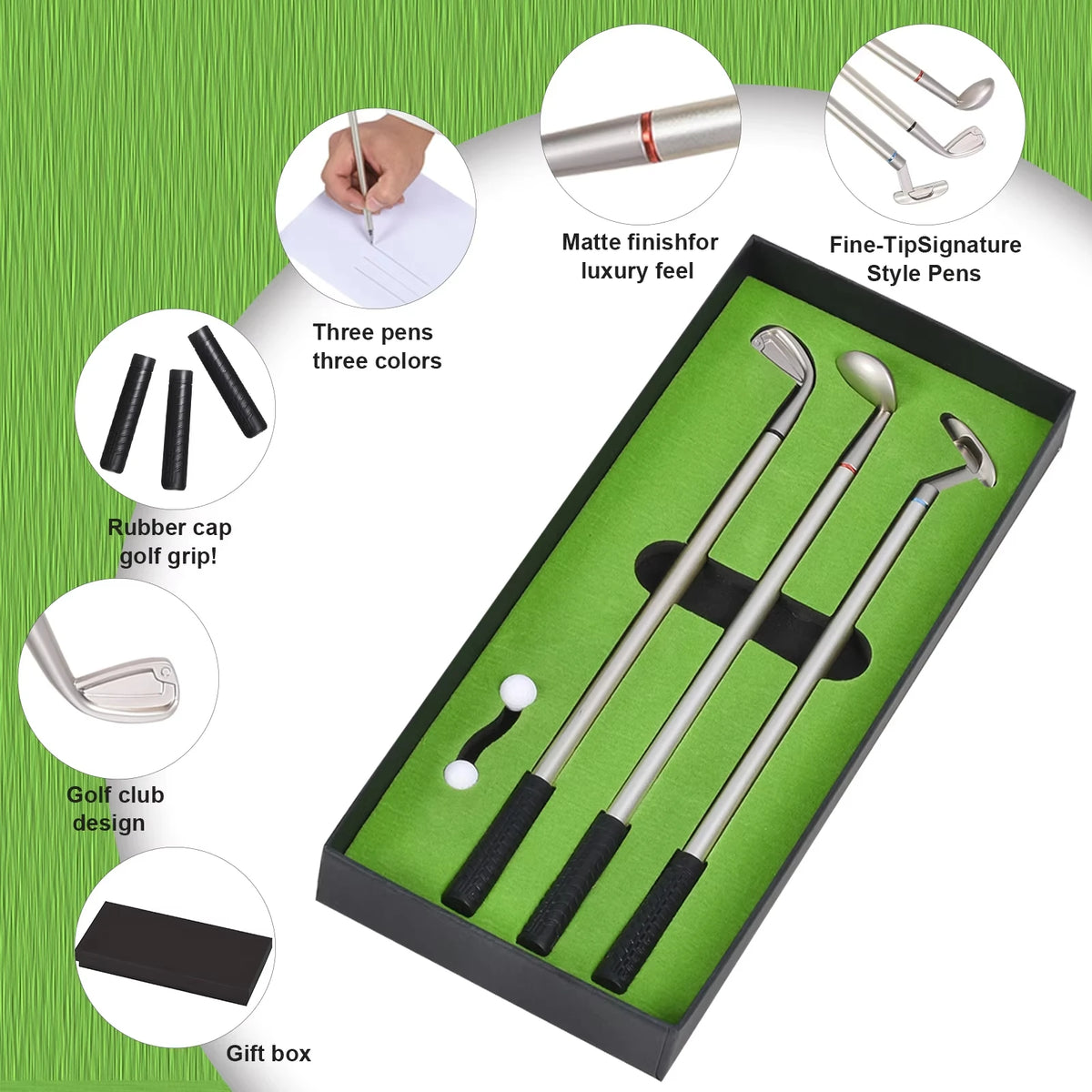 Desktop Mini Golf Pen Set – Putting Green Game & Novelty Office Gift