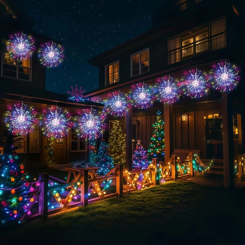 Hanging Solar Firework Lights – Outdoor LED Garden Decorations (4 or 5 Pack)