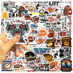 50-Piece Football Sticker Pack – Waterproof Vinyl Decals for Water Bottles, Laptops & More