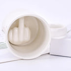 Middle Finger Coffee Mug – Funny Hidden Surprise Ceramic Cup (11 oz)
