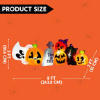 8-Foot Light-Up Halloween Pumpkin & Ghost Yard Inflatable 🎃👻