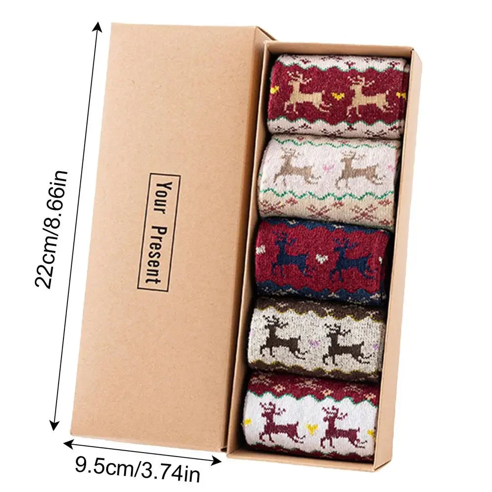 Festive Christmas Socks Gift Set – 5 Pairs 🎄