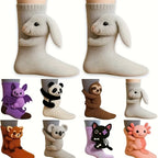 3D Animal Hug Socks – Cozy Fleece Critter Socks 🐾