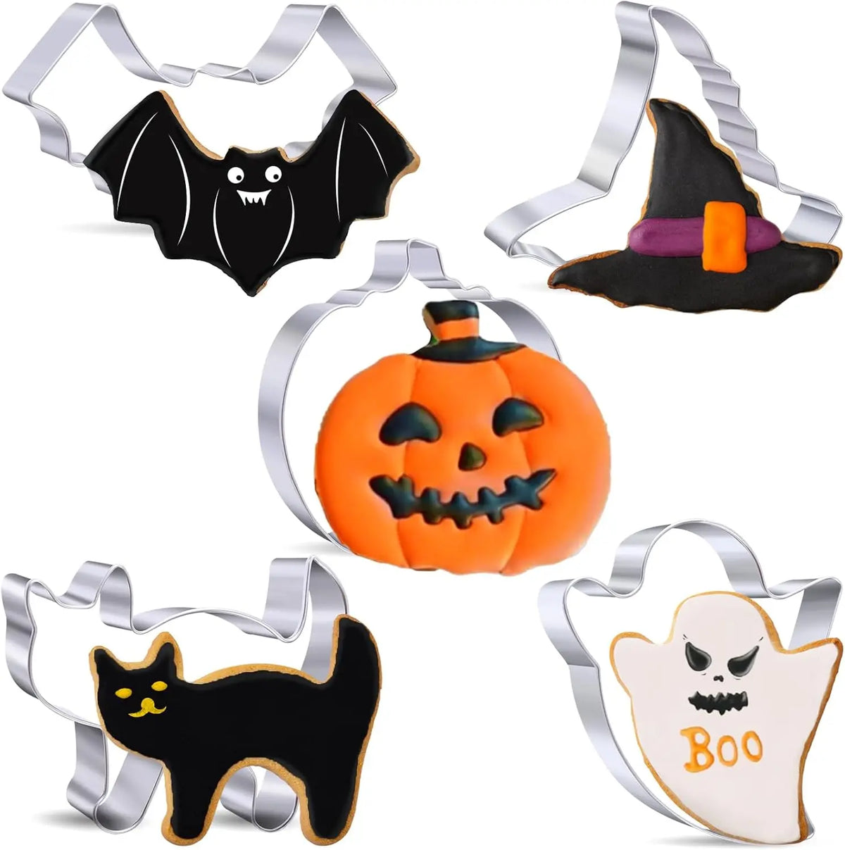 Halloween Cookie Cutter Sets – Spooky Stainless Steel Baking Shapes