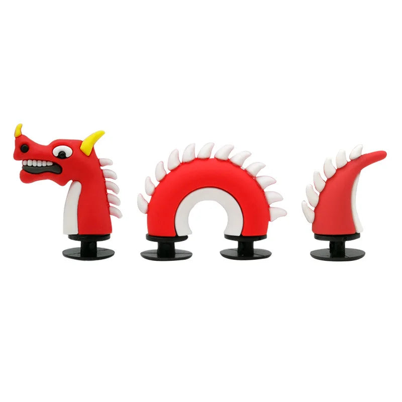3D Dragon & Crocodile Shoe Charms – Funny Crawling Creature Clog Decorations