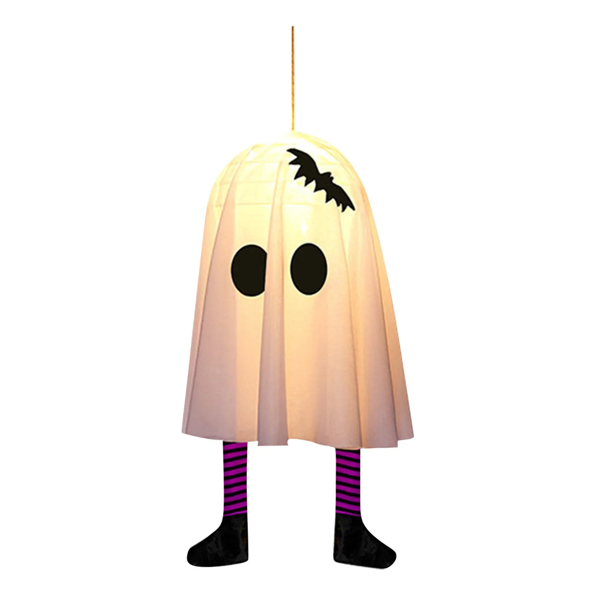 👻 Glowing Hanging Ghost with Fairy Lights – 20" Halloween Decoration
