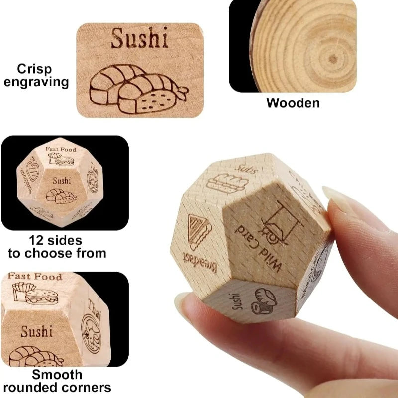 Decision Dice – Funny Wooden Dice for Couples, Date Nights & Indecisive People
