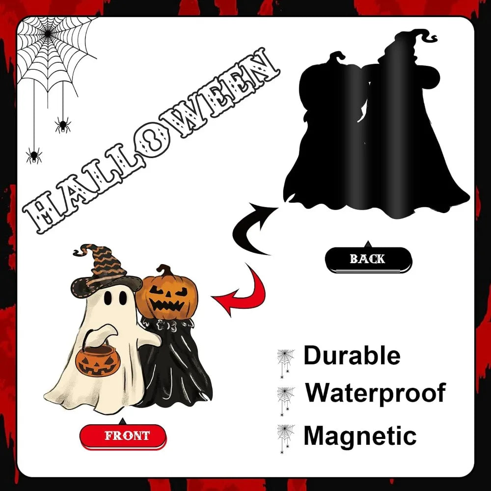 Halloween Garage Door Decoration Set – Ghosts, Pumpkins & Spooky Decals