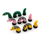 3D Dragon & Crocodile Shoe Charms – Funny Crawling Creature Clog Decorations