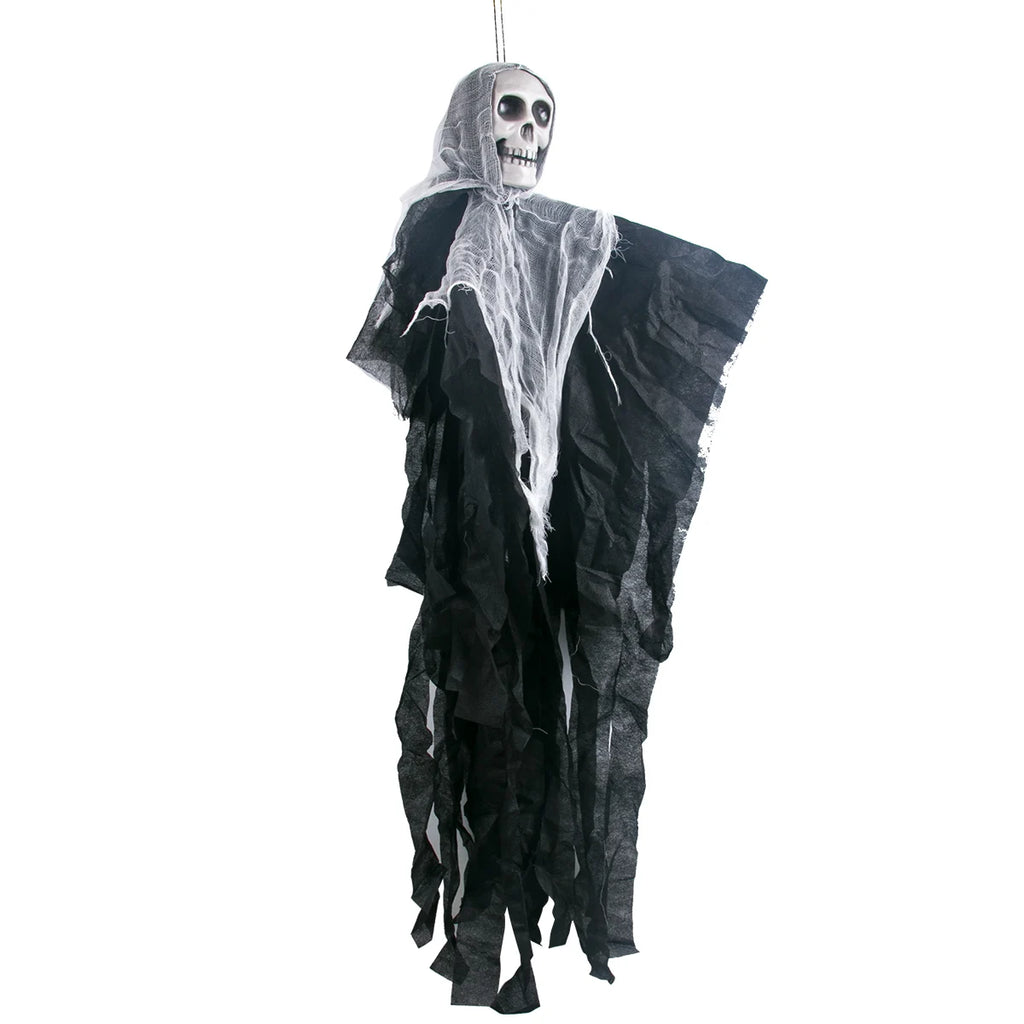 💀 Hanging Skull Ghost – Creepy Halloween Yard Decoration