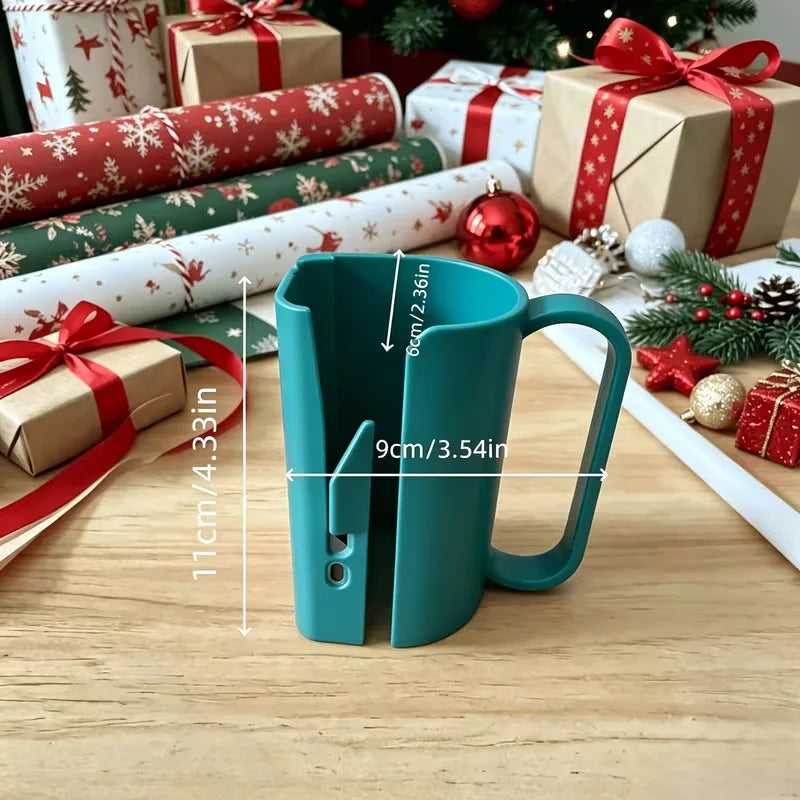 Christmas Wrapping Paper Cutter with Handle – Easy-Slide Gift Wrap Tool