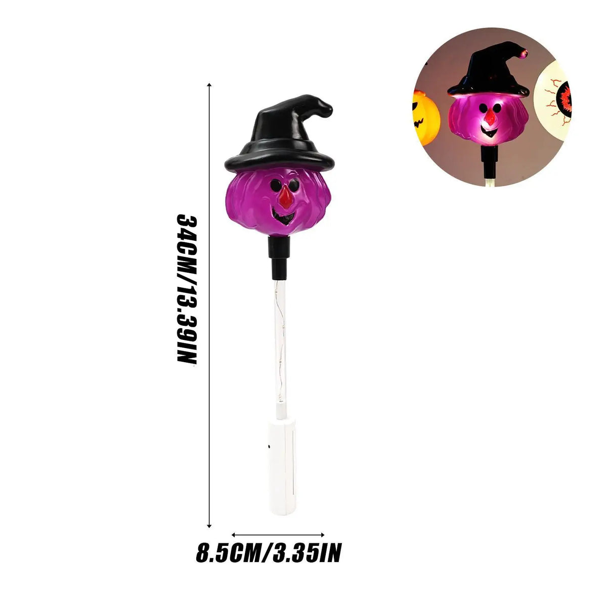 LED Halloween Light-Up Wands – Pumpkin, Ghost, Skull & Black Cat 🎃👻