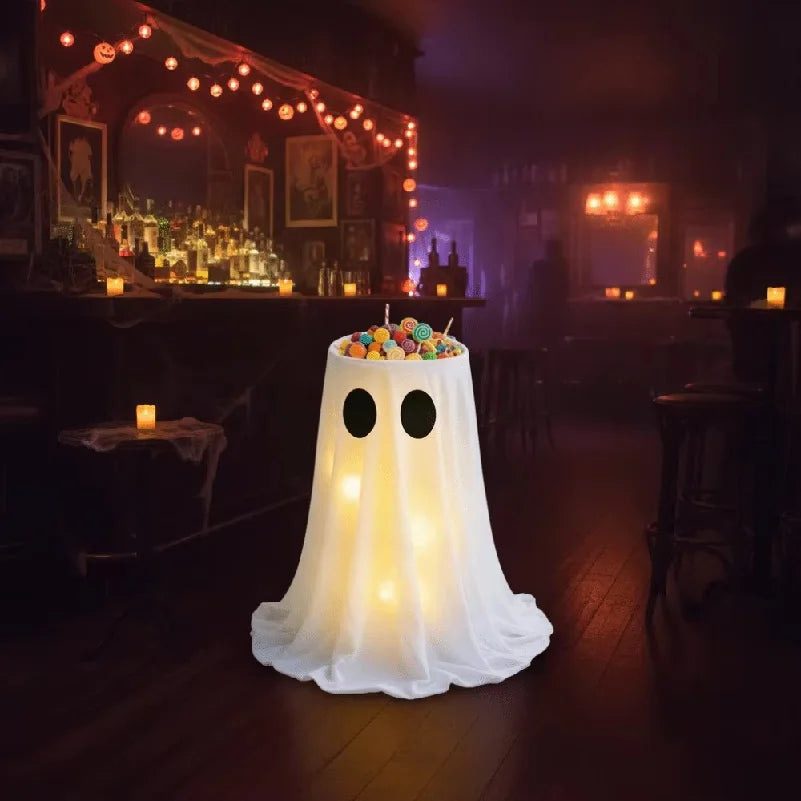 Glowing Ghost Halloween Candy Bowl – Light-Up Trick-or-Treat Holder 👻