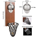 Wall-Mounted Bottle Opener with Cap Catcher – Rustic Wood Bar Accessory