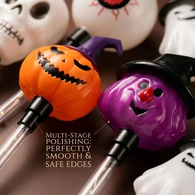 LED Halloween Light-Up Wands – Pumpkin, Ghost, Skull & Black Cat 🎃👻