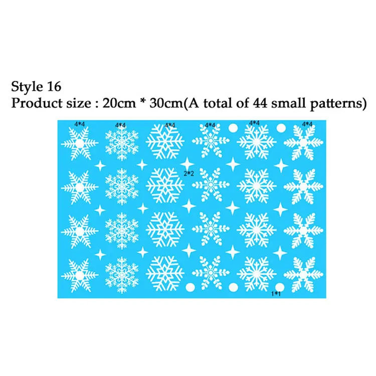 Christmas Snowflake Window Clings – Holiday Window Decorations (Multiple Designs)