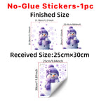 Purple Snowman Christmas Window Cling – Snowflakes & Winter Magic