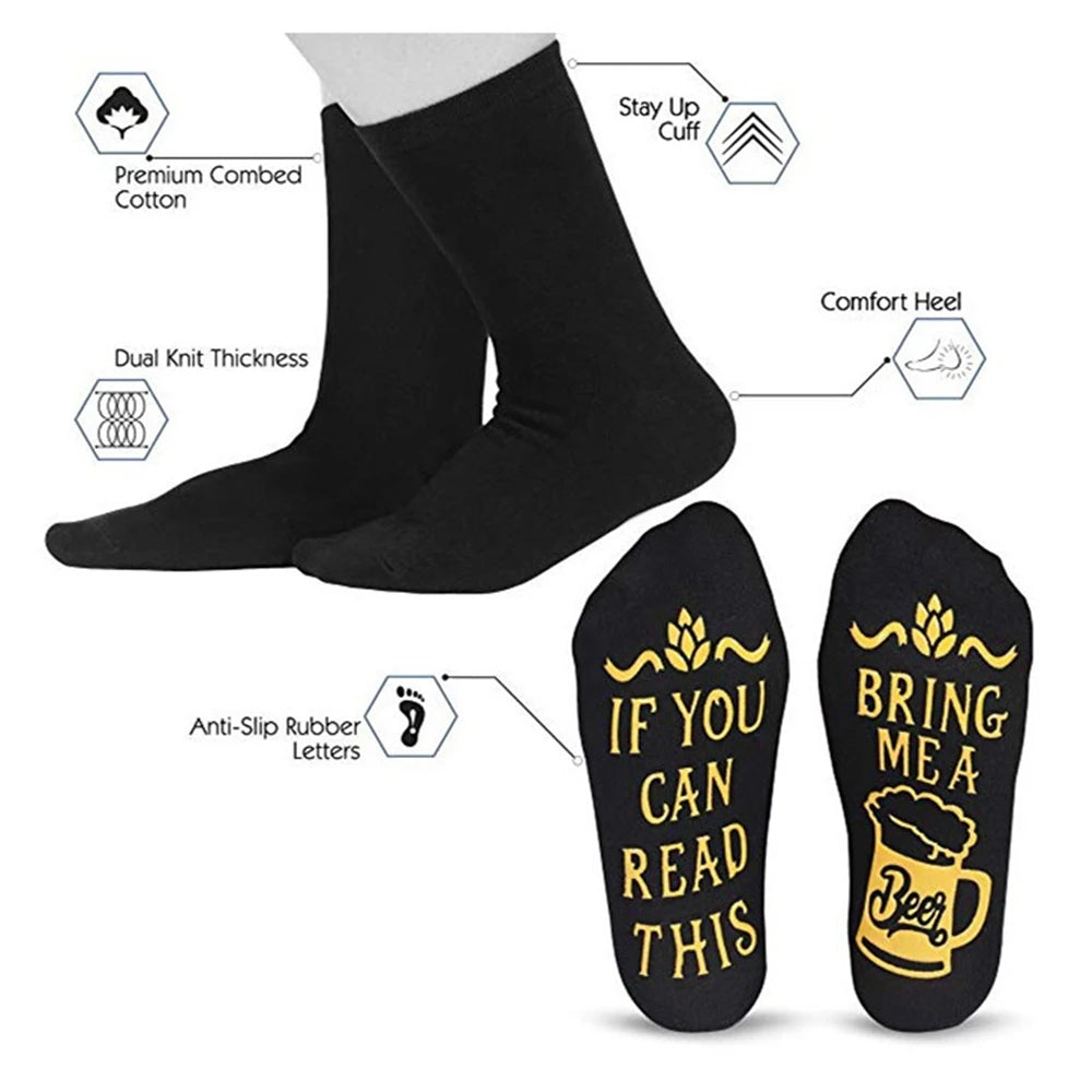 Bring Me a Beer Funny Socks – Novelty Gift for Beer Lovers