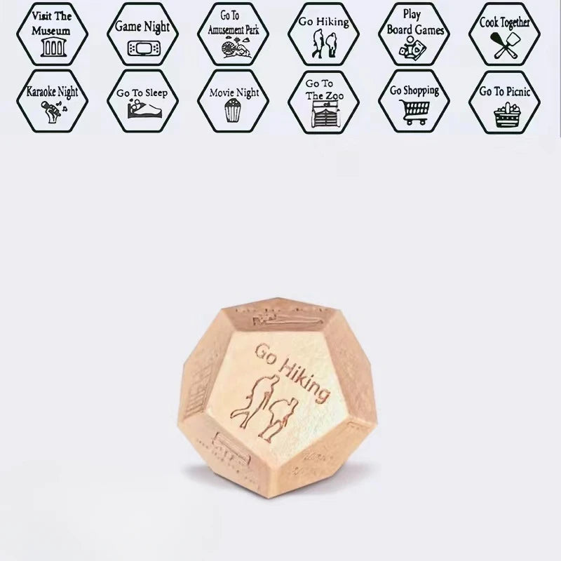 Decision Dice – Funny Wooden Dice for Couples, Date Nights & Indecisive People