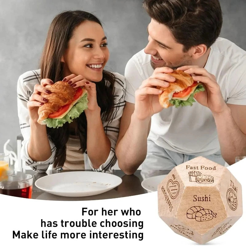 Decision Dice – Funny Wooden Dice for Couples, Date Nights & Indecisive People